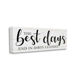 The Best Days End In Dirtiest Clothes Sign – 32”x12” Wood Framed Wall Art For Laundry Room, Farmhouse Decor
