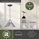 preview thumbnail 4 of 8, Outland 1 Light Pewter Farmhouse Outdoor Barn Dome Pendant - 10-in W x 7.5-in H x 10-in D