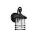 Black/Brown Plug-in Outdoor Wall Lantern Sconce Porch Light With Clear Glass(2-Pack)