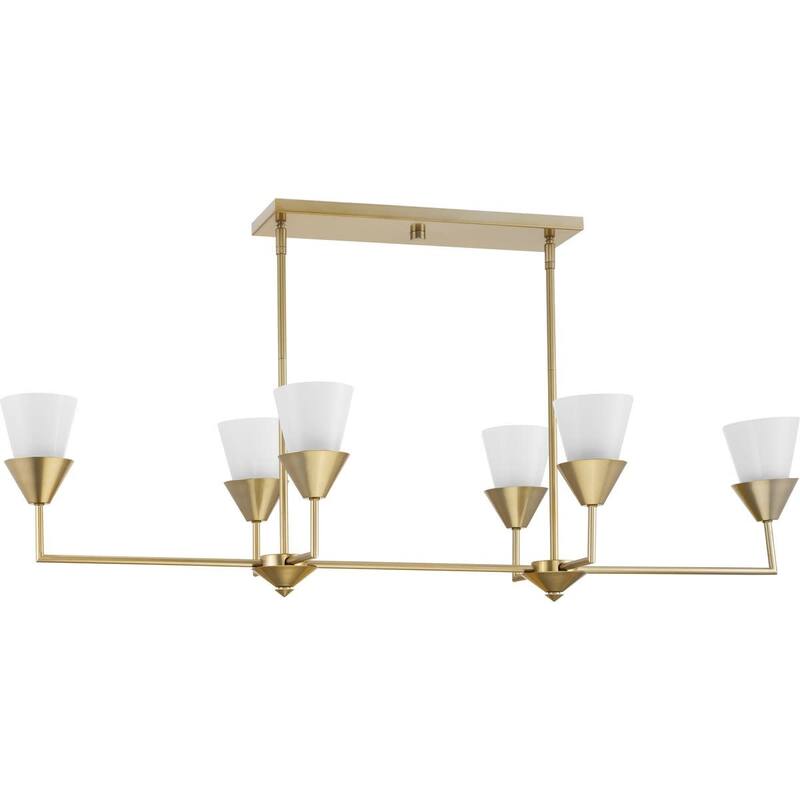 Progress Lighting P400374 Pinellas 6 Light 50" Wide Linear Pendant