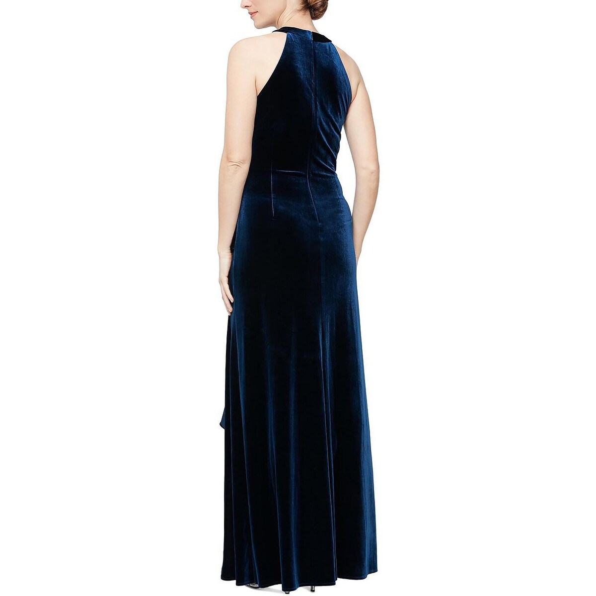 alex evening velvet dress Alex Evenings Laurie Surplice Neckline Velvet Dress Wine / 8