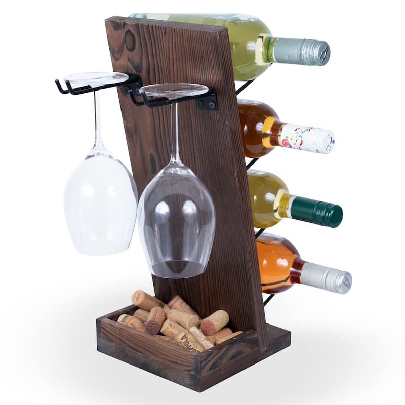 Rustic State Rueda Tabletop Wine Rack