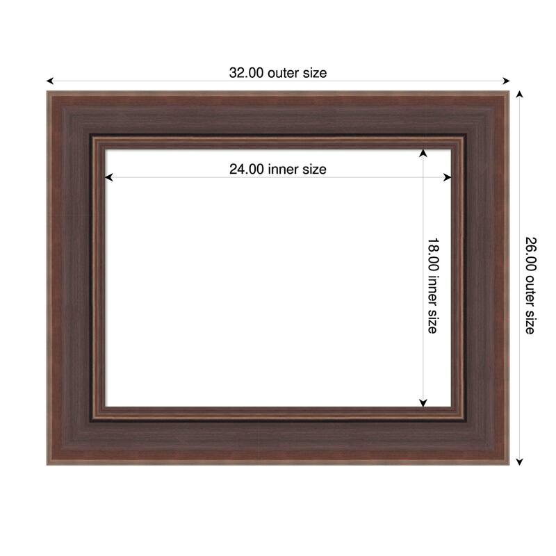 Moab Brown Bronze Framed Dry Erase Magnetic Board - 32 x 26 in