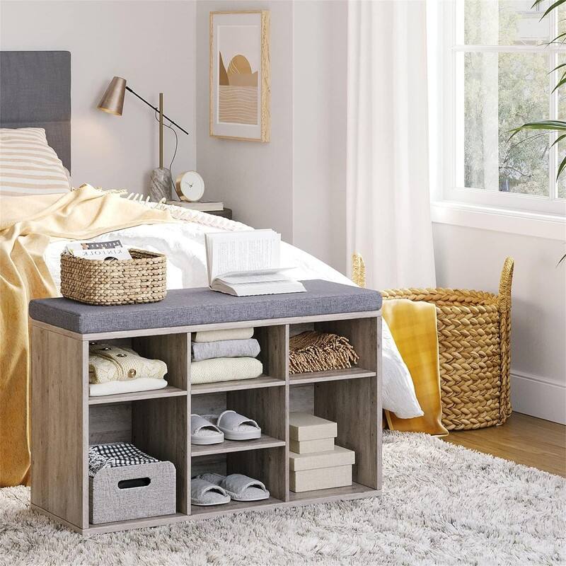 9 Cubbies Shoe Organizer for Entryway - 11.8"D x 31.5"W x 18.9"H