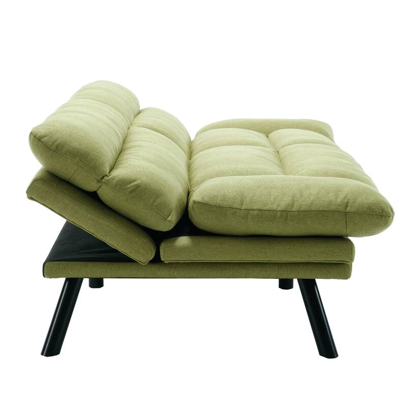 70.08" Teddy Fabric 2-Seater Loveseat Sofa with Thick Cushions, Metal Legs, and 600LB Weight Capacity