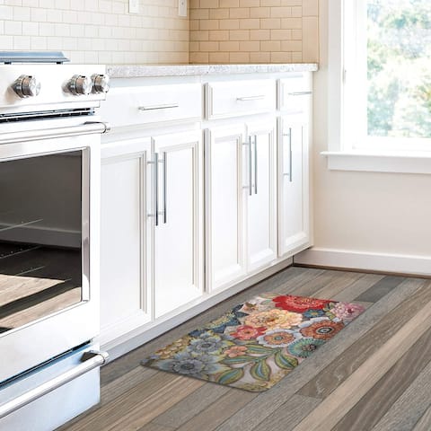 Laural Home Boho Bouquet 20" x 30" Kitchen Mat - 20x30