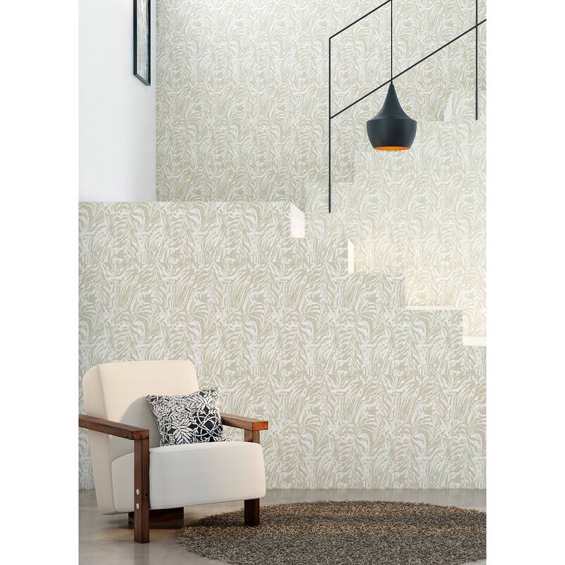 Davy Taupe Zebra Wallpaper