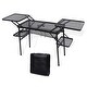 preview thumbnail 1 of 5, Folding Camping Grill Table with 4 Side Tables, Mesh Storage Net, Lightweight & Portable for BBQ, Outdoor Cooking, and Camping