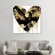 preview thumbnail 7 of 5, iCanvas "Big Hearted Black and Gold" by Lindsay Rodgers Canvas Print