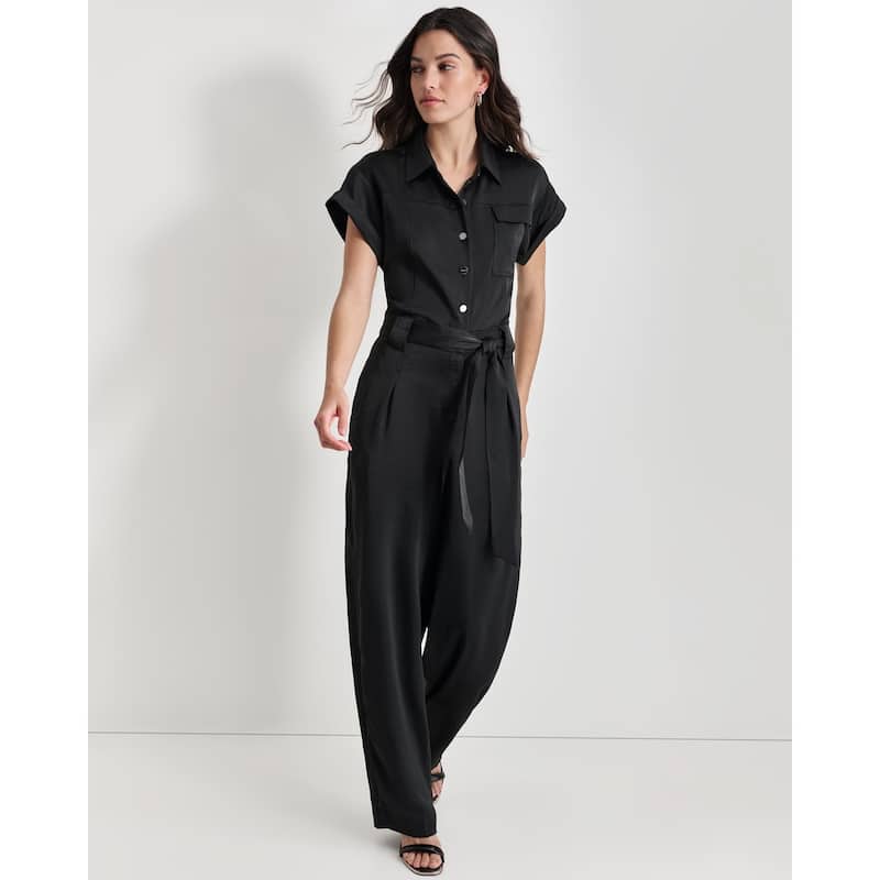 DKNY Utility Glazed Jumpsuit