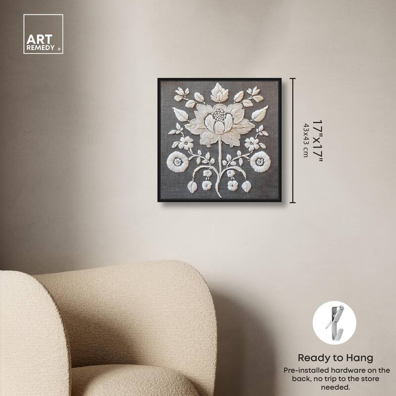 Stitched Symmetry II Canvas by Art Remedy