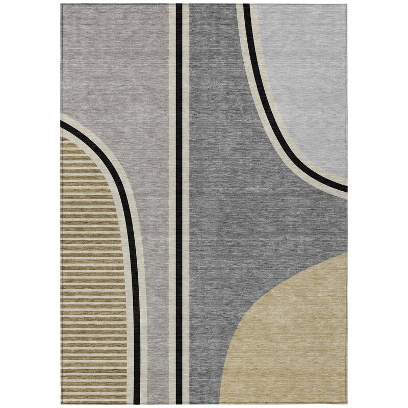 Machine Washable Indoor/ Outdoor Contemporary Keely Chantille Rug
