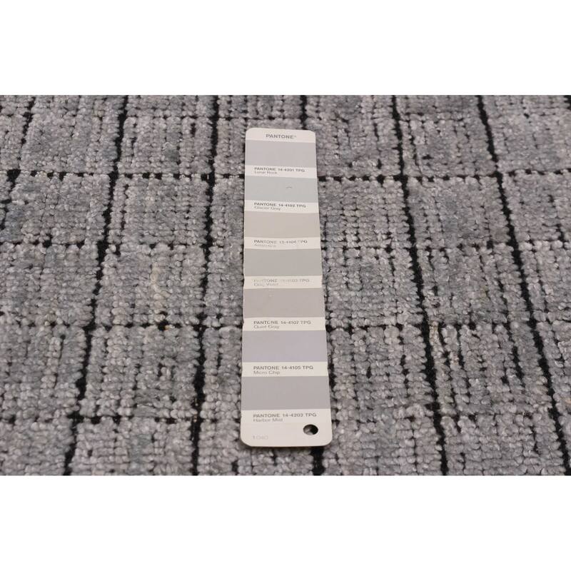 ECARPETGALLERY Hand Loomed Kashkuli Gabbeh Light Grey Silk Rug - 8'0 x 9'6