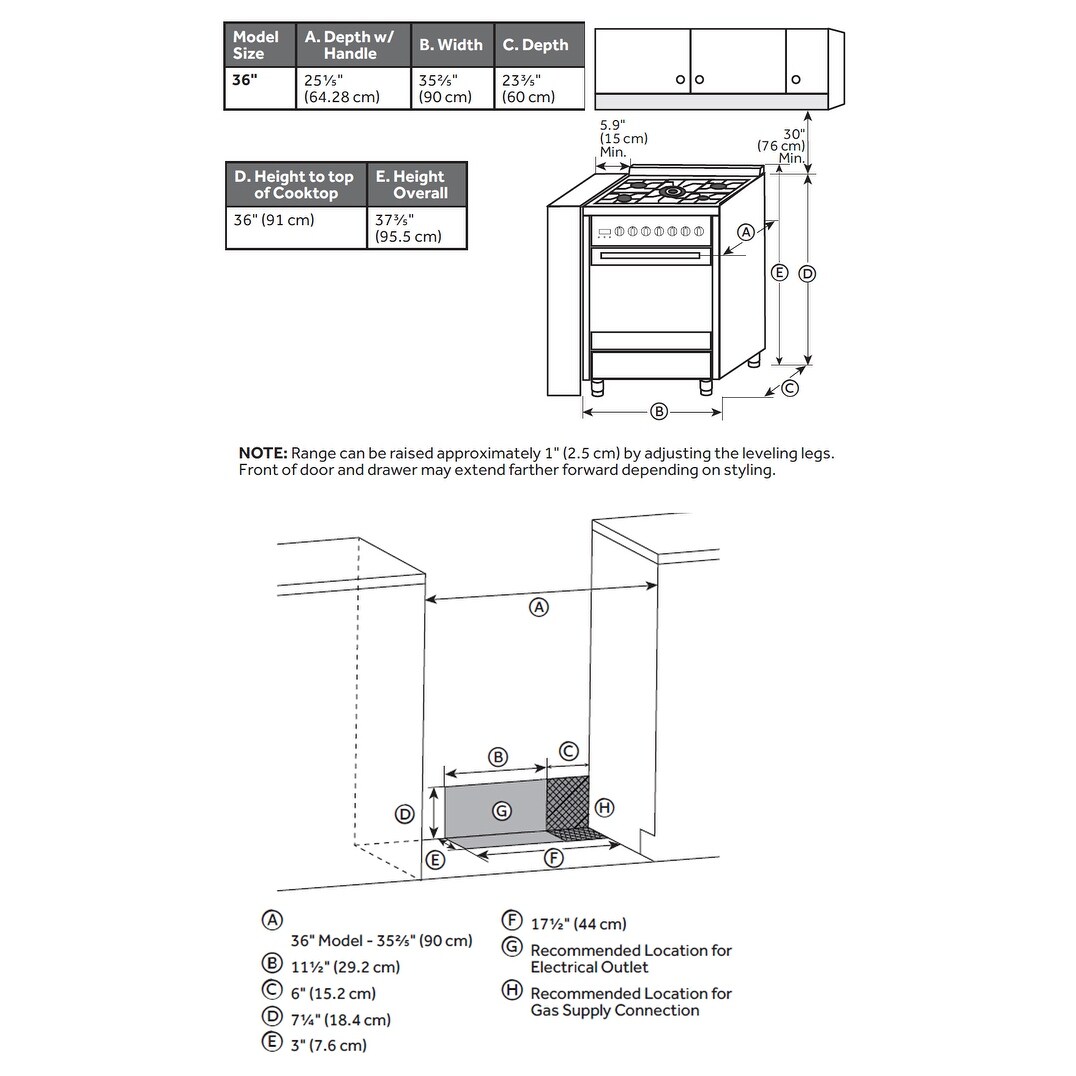 gas range electrical outlet