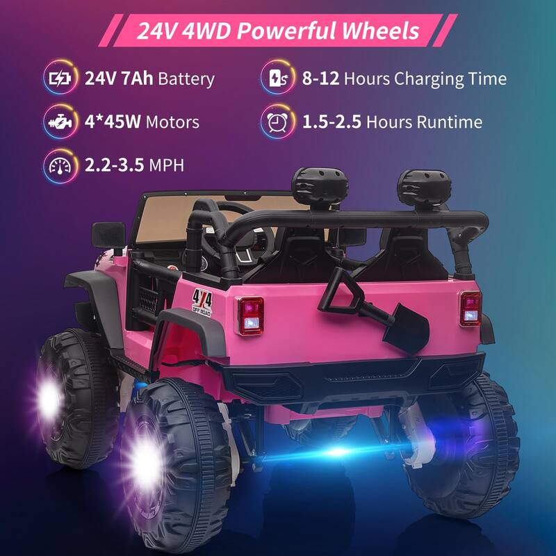 2 Seats 24V Kids Ride on Truck with Remote Control
