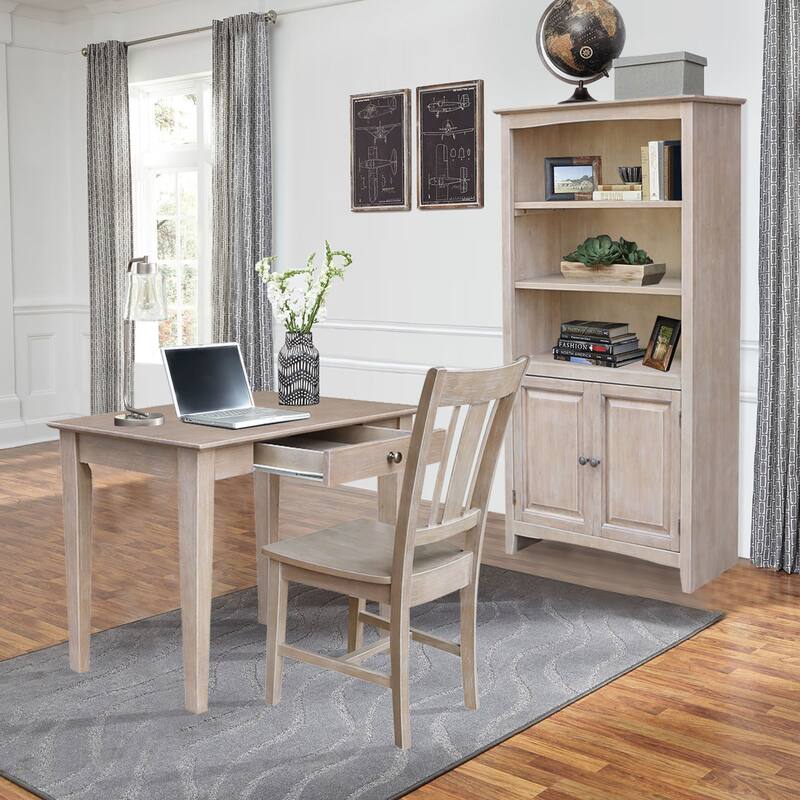 International Concepts Small Desk with Drawer and Chair