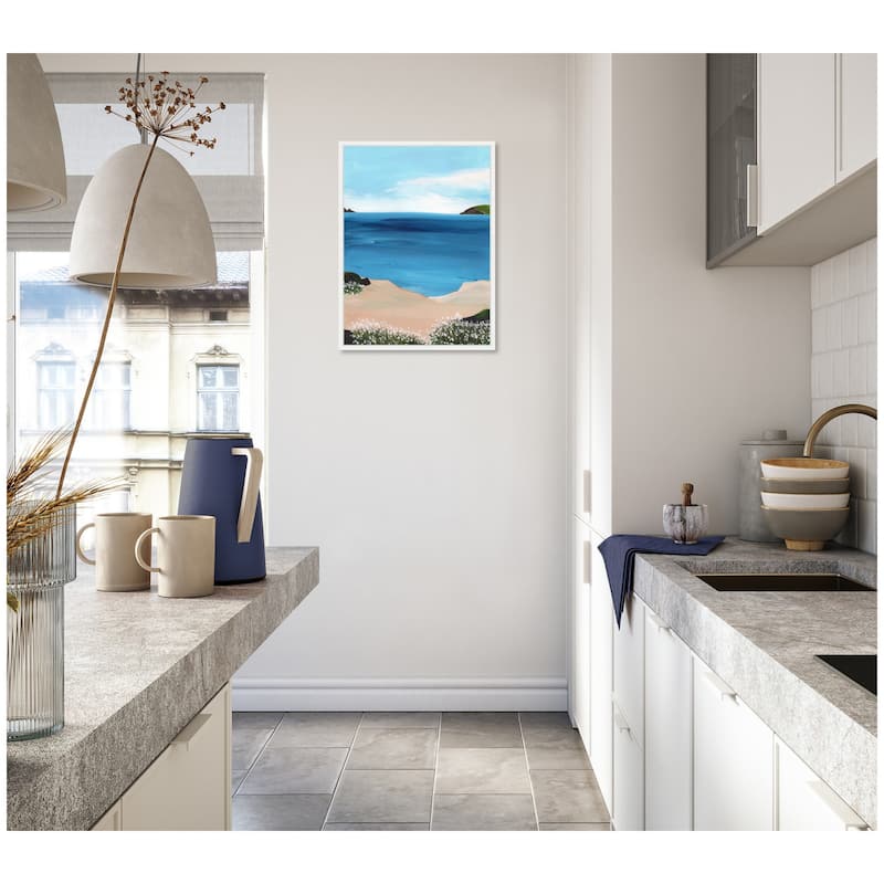 Kate and Laurel Sylvie Midday at Sea Framed Canvas by Nikita Jariwala
