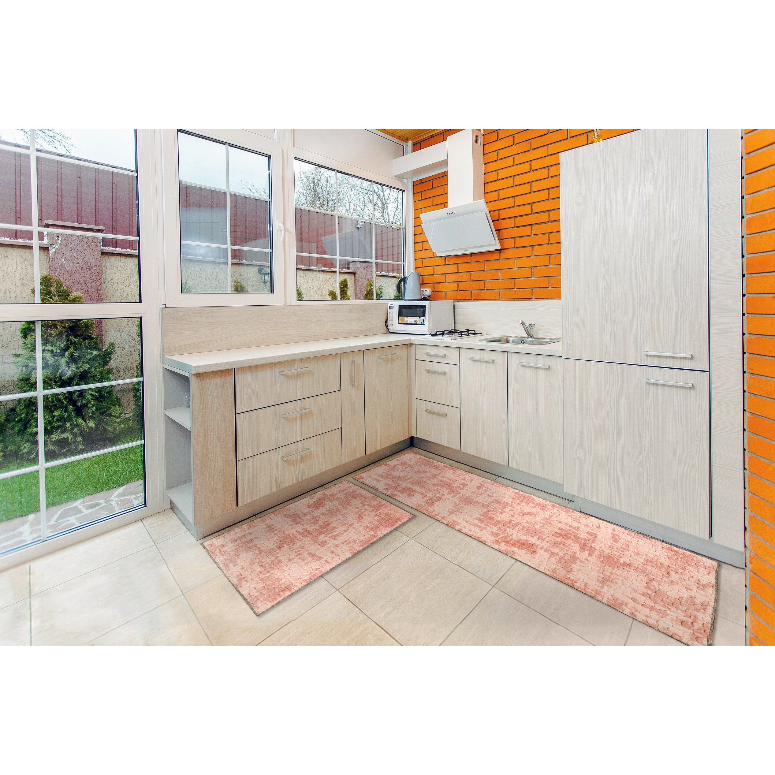 Multi Colour Bright Long Bright Non Slip Kitchen Runner Mat Washable Rubber Back Sisal Seagrass Area Rugs Area Rugs
