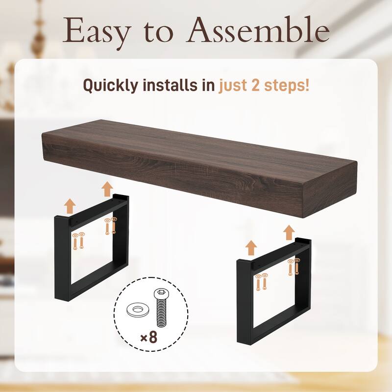 Roomfitters 59 Inch Dining Bench, Farmhouse Kitchen Table Bench, Bed End Bench with Metal Legs, Entryway Seating, Walnut+Black