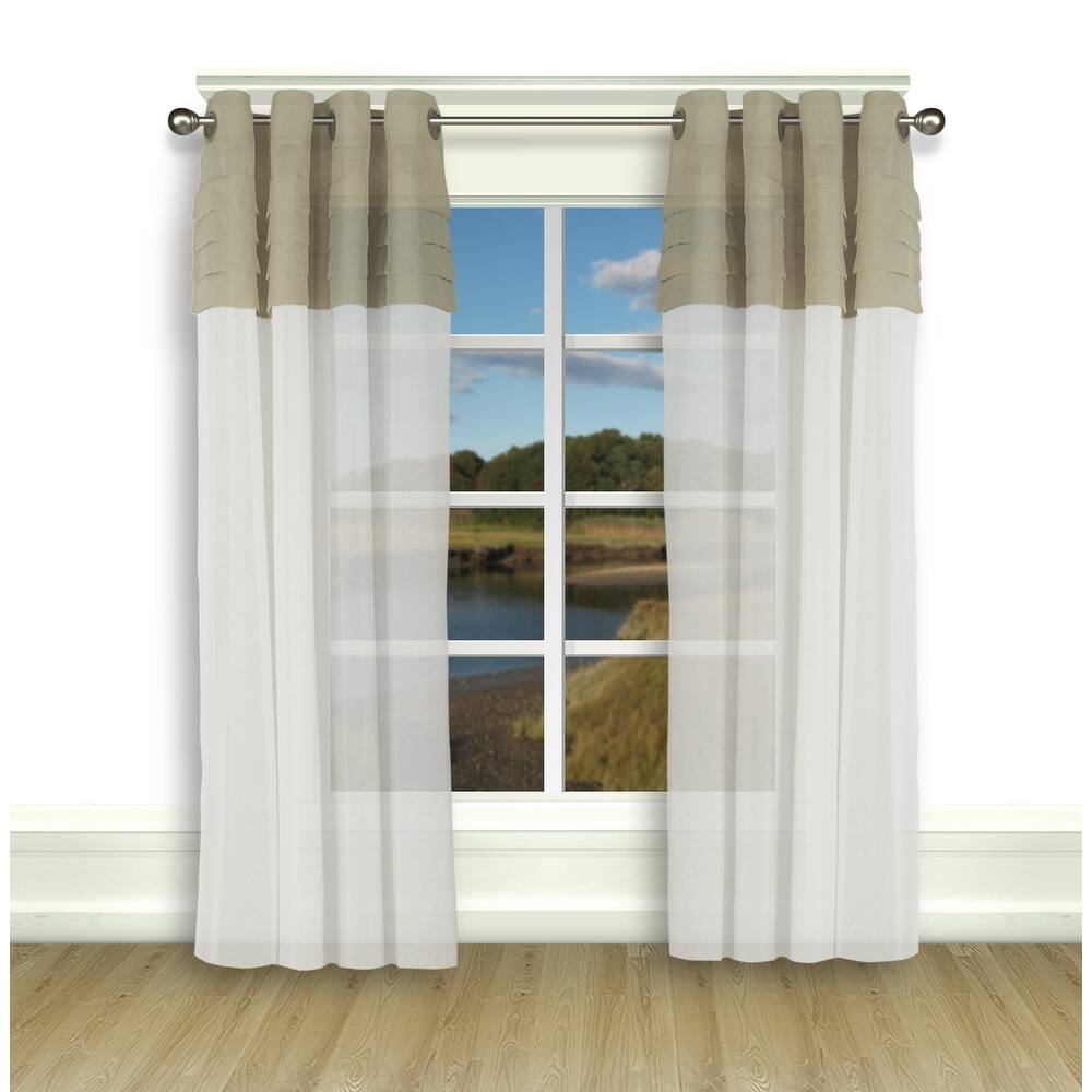 Geneva Elegant Sheer Grommet Curtain Panel