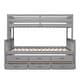 preview thumbnail 7 of 17, Twin-over-Full Bunk Bed with Twin Size Trundle Bed, Kids Separable Bunk Bed with Drawers and Headboard Included