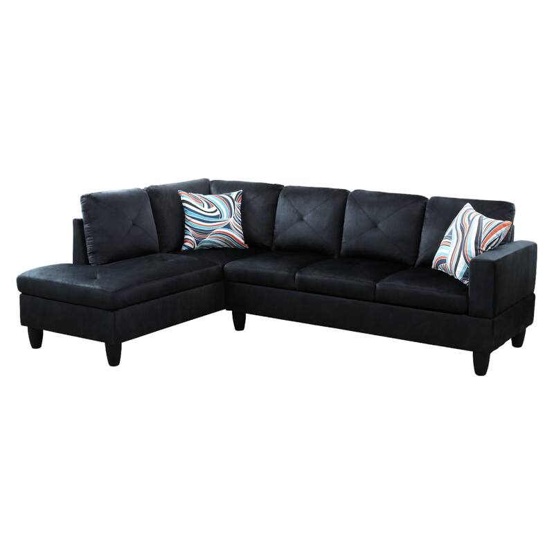 KISRAIS 97" Wide 2-Piece Upholstered Sectional Sofa Set for Small Space