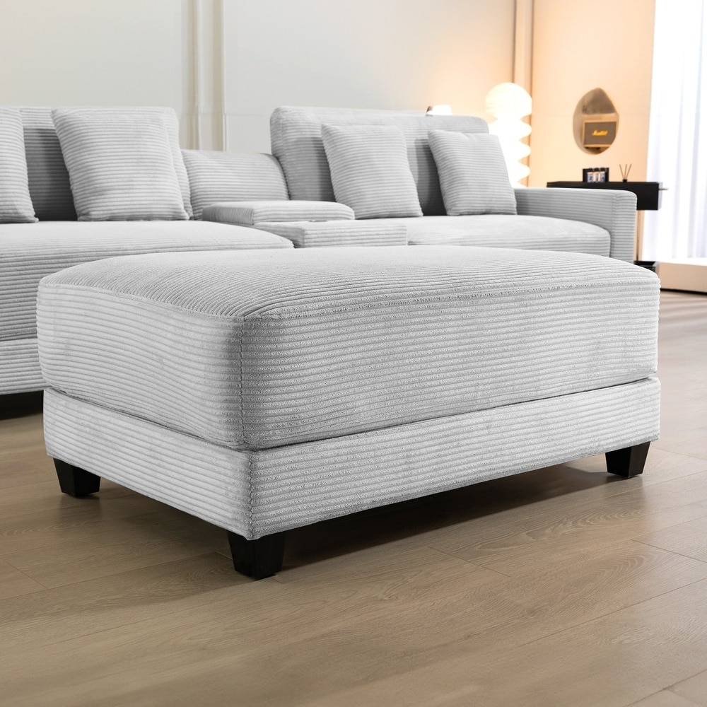 The Contemporary Oversized Corduroy Ottoman