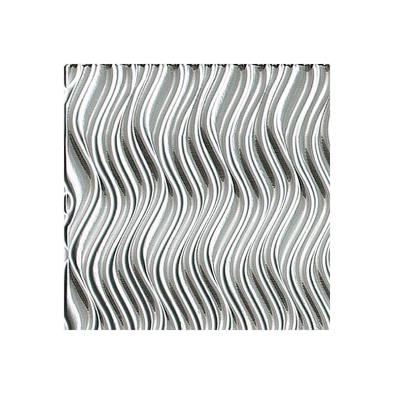 FASÄDE Current Vertical 4-foot x 8-foot PVC Wall Panel in Brushed Aluminum - Sample