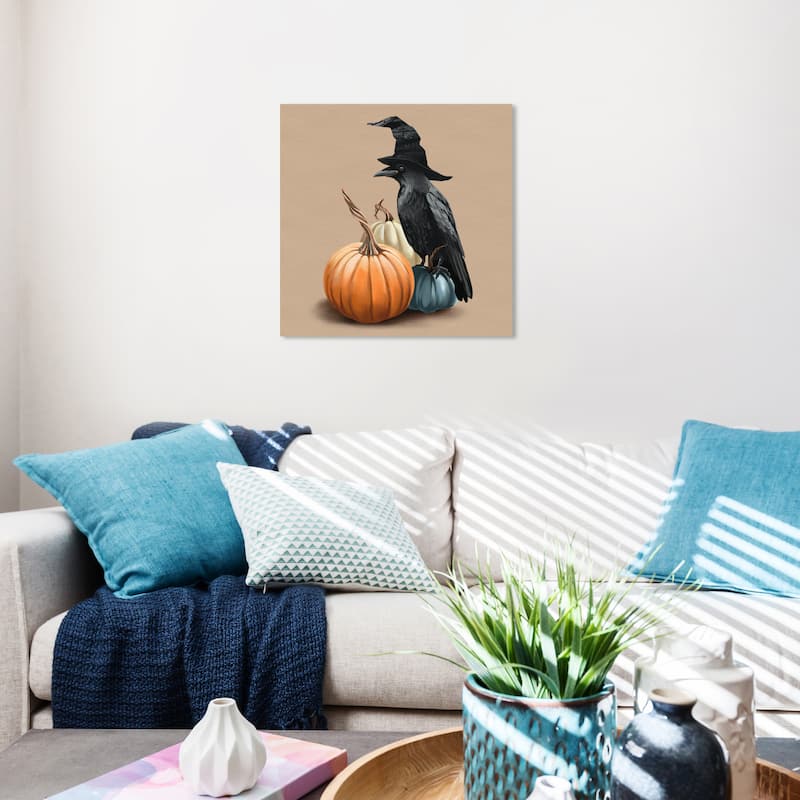 Wynwood Studio Prints Holiday and Seasonal Witch's Best Friend Orange and Orange Modern & Contemporary Wall Art Canvas Print - 20 x 20