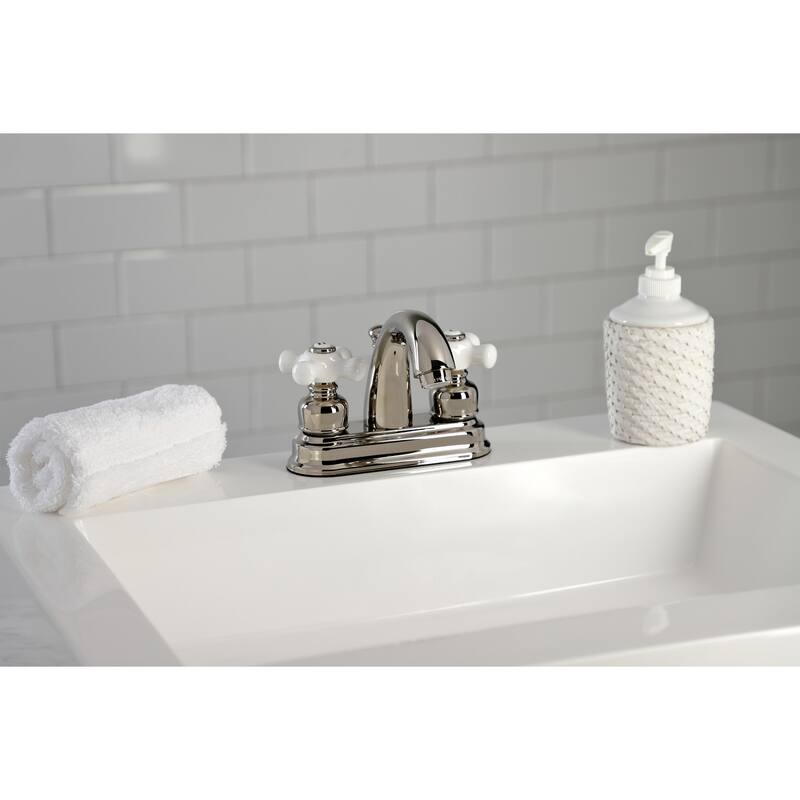 Restoration Two-Handle 3-Hole Deck Mount 4 in. Centerset Bathroom Faucet