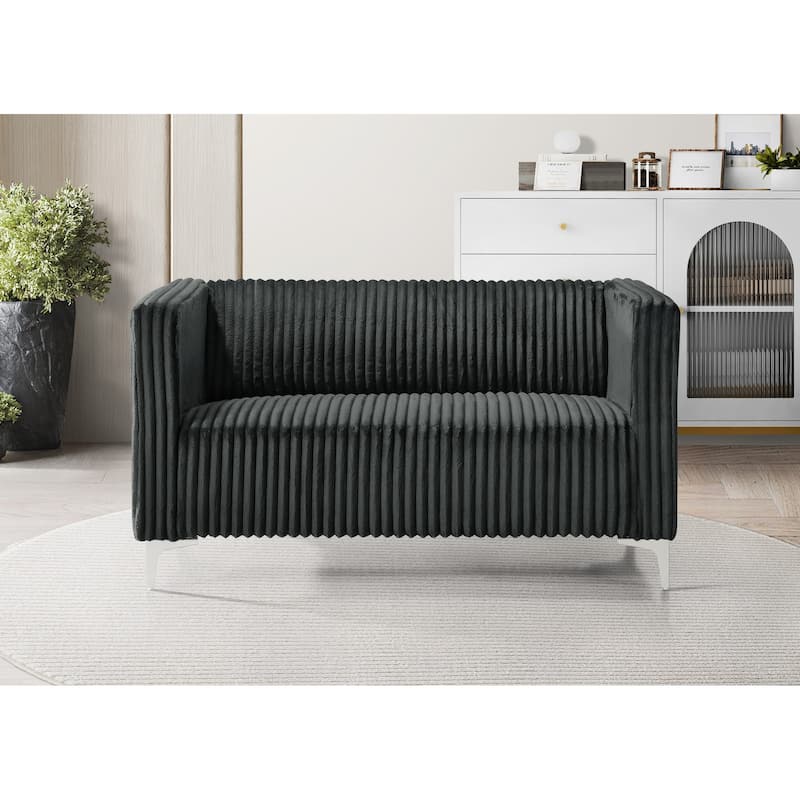 Clayfell Gavin Velvet Square Arm Living Room Set