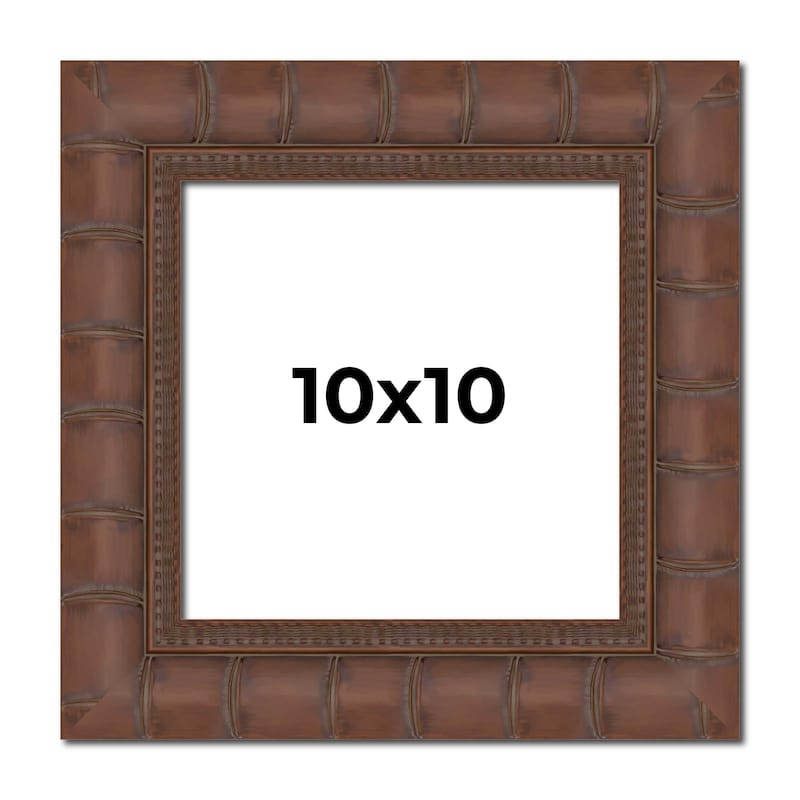 10x10 Frame Pewter Solid Wood Picture Frame Width 1.625 Inches | Interior Frame Depth 0.6875 Inches