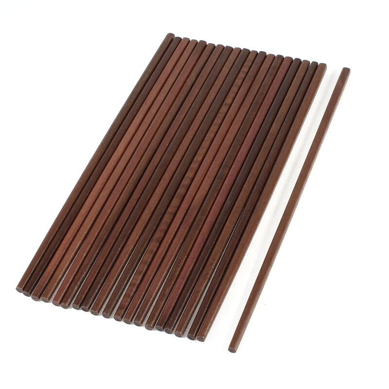 10 Pair Home Kitchen Coffee Color Wood Chinese Traditional Chopsticks - Coffee Color - Coffee Color