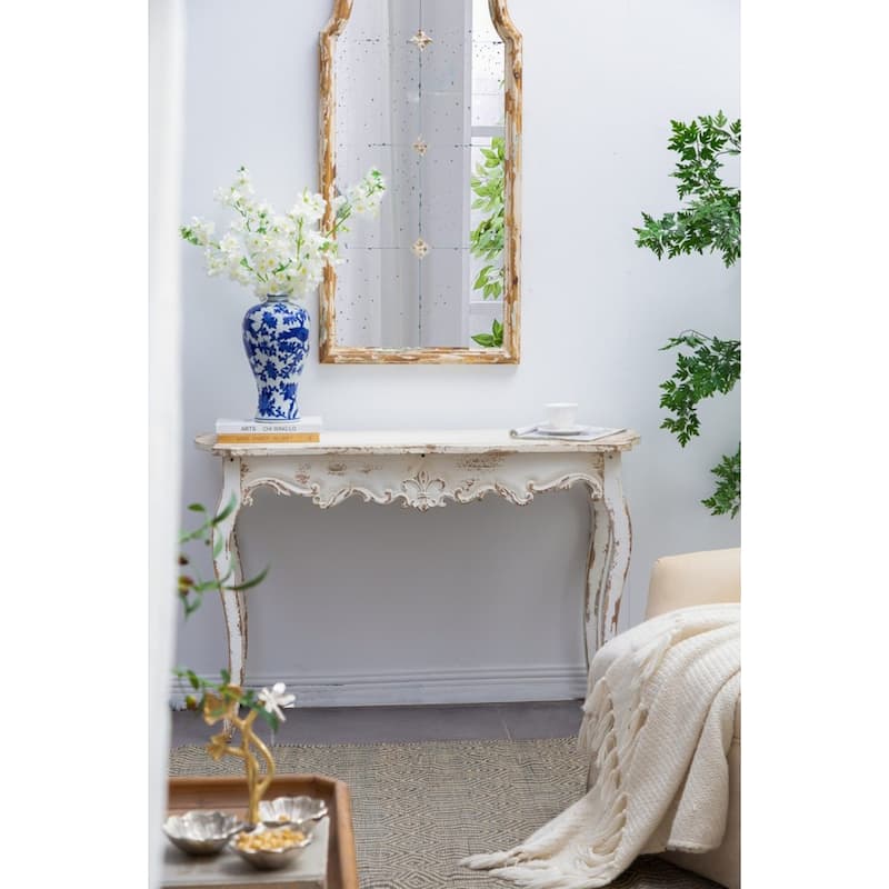 Vintage Weathered Finish Console Table - 3.75'
