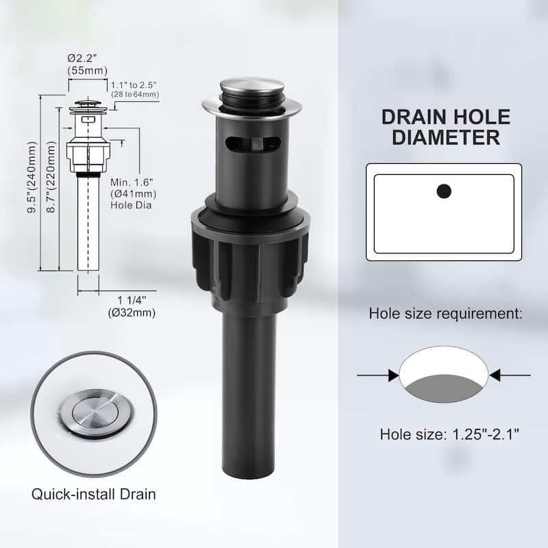 WOWOW 8 in. Widespread Bathroom Sink Faucet with Pop-Up Drain