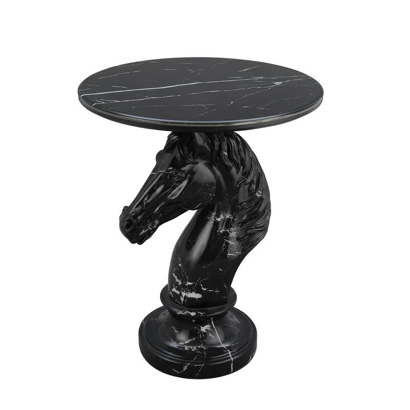 Horse Head Accent Table Animal Statue End Tables Livingroom