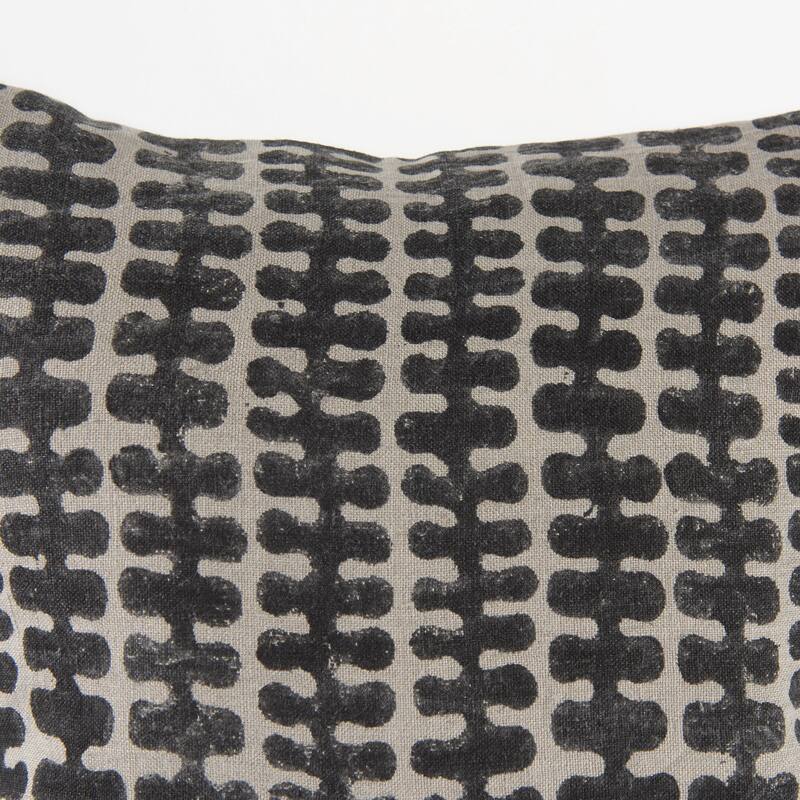 Miriam Beige & Black Patterned Decorative Pillow Cover