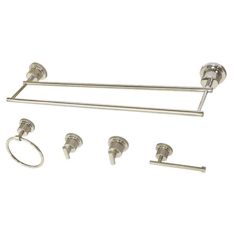 Kingston Brass Concord 5 Piece Bathroom Package with Towel Bar, Dual