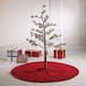Glitzhome 52"D Knitted Polyester Christmas Tree Skirt