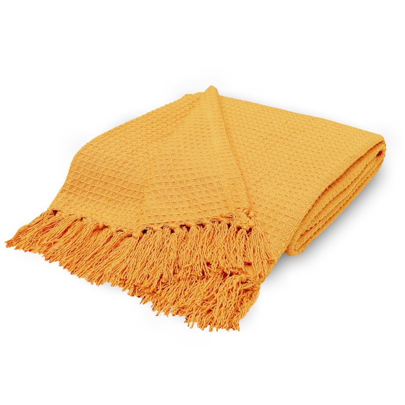 Cozy Trends 100% Cotton Soft Lightweight Breathable All-Season Throw Blanket for Any Bed, Couch, Sofa