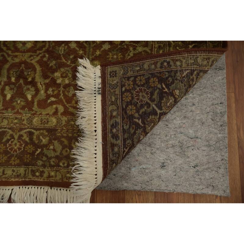 Hand Knotted Oriental 100% Wool Carpet Traditional Floral Oranges & Rust Aubusson Area Rug - 5' 5'' X 4' 0''