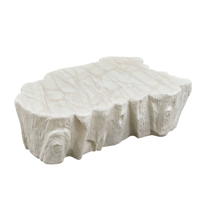 GDF Studio - Mid-Century Fiberglass Unique-Shape Coffee Table (No Assembly)