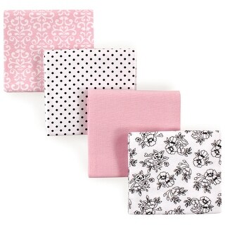 Hudson Baby Infant Girl Cotton Flannel Receiving Blankets, Toile, One Size - Toile - One Size