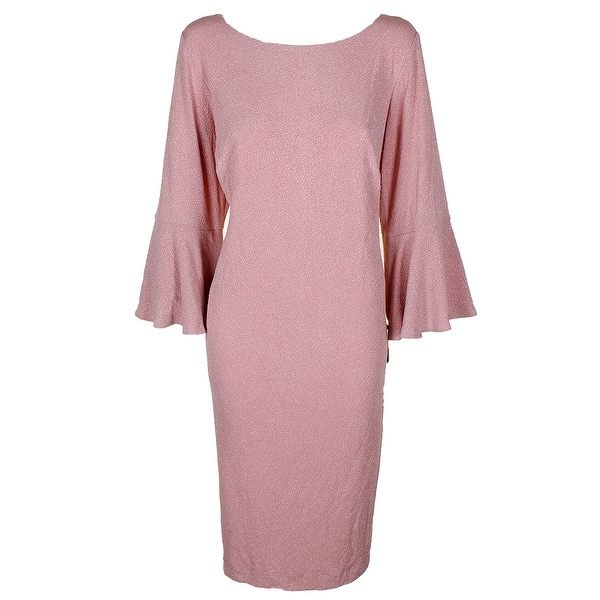 Calvin klein bell sleeve sheath dress blush dresses stores