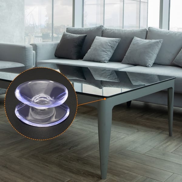 12-Pack Clear Glass Table Spacers With Suction Cup Washers – Anti-Impact Non-Slip Bumpers