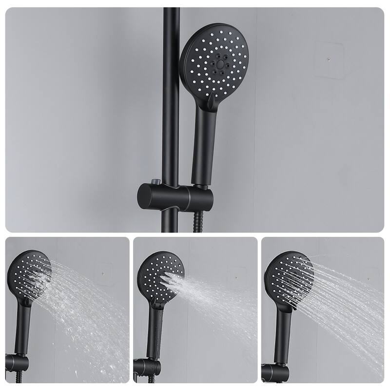 PROOX 10" ABS Rain Showerhead System with Shower Hand Sprayer w/ Soap Dish Not Valve