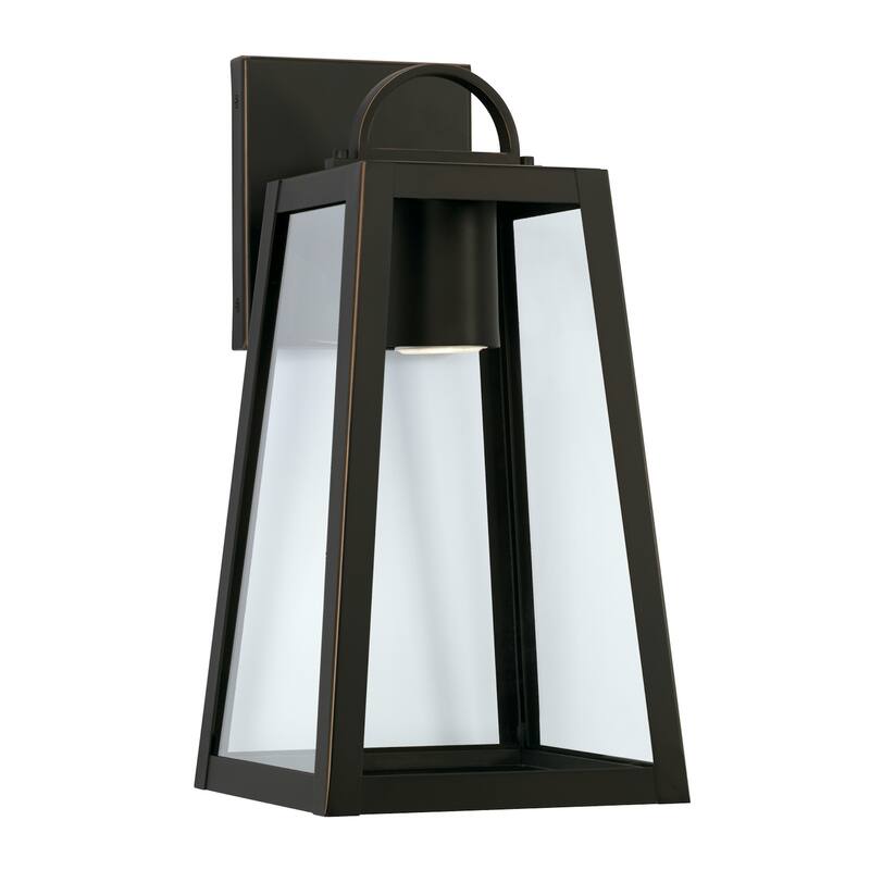 Leighton 16" Tall 1-light Minimal Light Pollution Outdoor Wall Lantern w/ Clear Glass