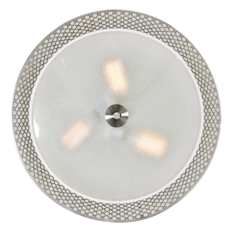 Mikayla 3 Light Drum Shade Chandelier With Satin Nickel Finish - Satin Nickel