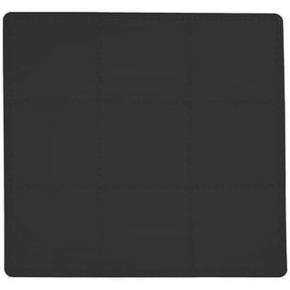 WallPops Black Puzzle Interlocking Floor Tiles