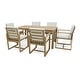 preview thumbnail 16 of 37, 7 Pcs Outdoor Patio Dining Table and Chair Set, All-Weather Patio Furniture Set, Dining Table with Umbrella Hole and 6 Chairs